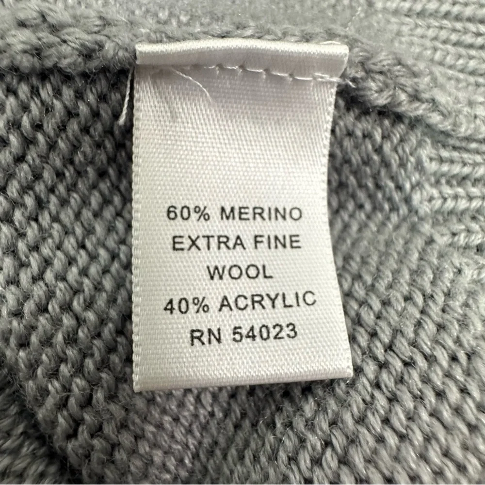 Banana Republic Men’s Size Large Gray Merino Wool Blend Shawl Collar Sweater